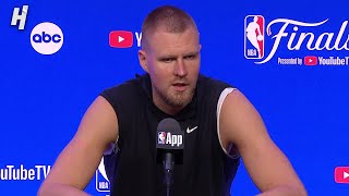 Kristaps Porzingis talks Game 1 Win vs Mavericks FULL Postgame Interview 🎤 [upl. by Gnoc]