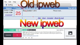 Ipweb surfing new update  A new look to tasks 😮 Earn money easy tasks [upl. by Aubin996]