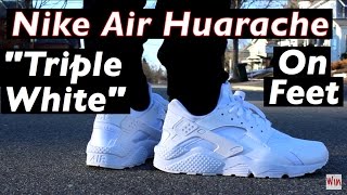 Styled amp Profiled  The Nike Air Huarache quotTriple Whitequot [upl. by Scarface]