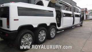 2018 Cool Triple Axle H2 Hummer JET DOOR limo in NYC [upl. by Chivers582]