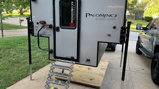 Brophy Truck Camper Stairs Install onto Palomino SS550 [upl. by Ytima]