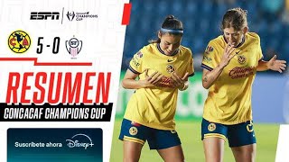 Resumen  América 50 Santa Fe  CONCACAF W Champions Cup  ¡Tremenda goleada de las ÁGUILAS [upl. by Gregoor]