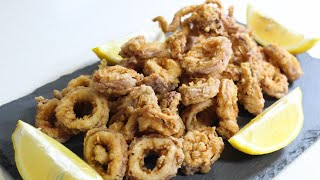 Calamares fritos como en los bares ESCOMBROS fritos muy fácil con un rebozado crujiente [upl. by Eelitan]