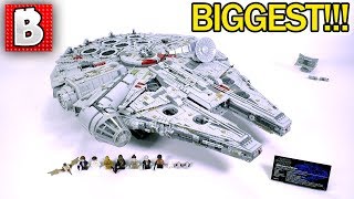 LEGO Star Wars 75192 Millennium Falcon 2017 Ultimate Collector Series Review BIGGEST SET EVER [upl. by Nahshun]