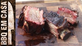 RECEITA DE COSTELA BOVINA DEFUMADA NO SMOKER SMOKED BEEF RIBS [upl. by Esiocnarf]