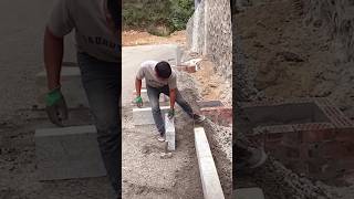 The process of installing a curb by one person using a wire tool [upl. by Niuqaoj481]