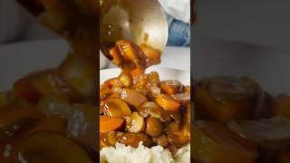 MUSHROOM BOURGUIGNON 🍄 Classic French recipe made vegan Perfect romantic dinner recipe foodshort [upl. by Tedric]