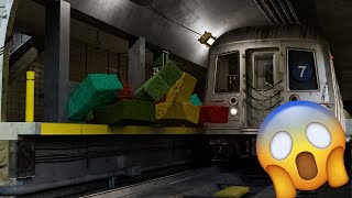 PENTOMINOES ON SUBWAY STATION  SOFTBODY SIMULATION [upl. by Ardnaeel850]