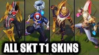 All NEW and OLD SKT T1 Skins Spotlight League of Legends [upl. by Audry284]