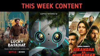 Upcoming Web Series And Movies Of November 2024This WeekLucky Baskar Hindi Dubbed Netflix Zee5 [upl. by Cates]