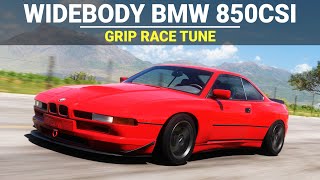 Forza Horizon 5 Tuning  1995 BMW 850CSI Widebody FH5 Grip Race Build Tune amp Gameplay [upl. by Aniuqahs542]