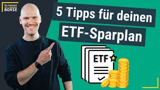 5 Tipps für deinen ersten ETFSparplan 💰 [upl. by Enillebyam]