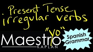 PRESENT TENSE irregular verbs in the YO present indicative [upl. by Deevan]