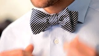 How to Tie a Bow Tie  Mens Fashion [upl. by Ainezey]