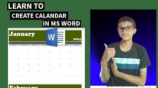 How To Make Microsoft Word Calendar In 2024 [upl. by Lavelle946]