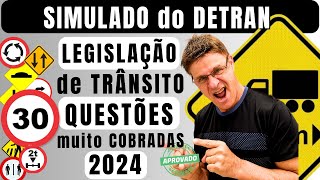 EXAME de LEGISLAÃ‡ÃƒO do DETRAN 2024 SIMULADO da PROVA TEÃ“RICA do DETRAN 2024 PERGUNTAS da PROVA [upl. by Trimmer]