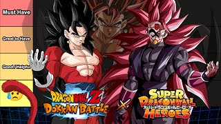 SUPER DRAGONBALL HEROES TIER LIST RANKING FOR CURRENT SDBH BEST TEAMS  Dragon Ball Z Dokkan Battle [upl. by Drarrej467]