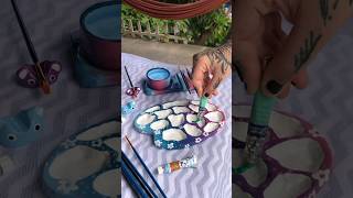 Fiz tudo isso usando a massa de cerâmica fria ❤️ artista arte pintura tinta aquarela tutorial [upl. by Wooster]