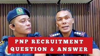 PNP Recruitment Regular amp Attrition Quota Question and Answer [upl. by Eiroj]