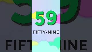 Counting and Spelling Numbers 56 to 60  Learn Number Words for Kids [upl. by Etnuad223]