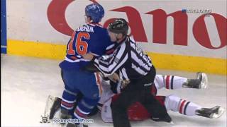 Jared Boll vs Darcy Hordichuk Dec 2 2011 [upl. by Asyram484]