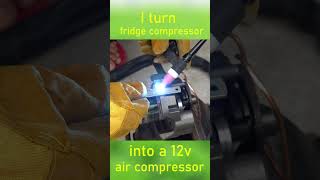 I turn fridge compressor into 12v air compressor shorts [upl. by Ronacin]