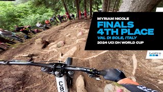 GoPro Myriam Nicoles 4TH PLACE FINALS  Val Di Sole Italy  24 UCI Downhill MTB World Cup [upl. by Rinaldo]