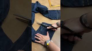 Hemming my jeans with Union Special 43200g [upl. by Andre]