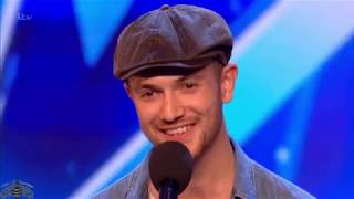 Britains Got Talent 2018  Aleksandar Mileusnic 23 year old charming performance [upl. by Ehcnalb]