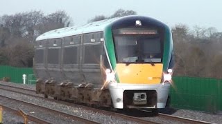 Irish Rail 22000 Class Intercity Train 22215  Adamstown Station Dublin [upl. by Nivrac]