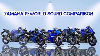 Yamaha YZFR Series Ultimate Exhaust Sound Comparison  R125 R15 R25 R3 R6 R7 R1 R1M [upl. by Liahcim]