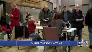 Republicans pack Anchorage polls for Super Tuesday GOP vote [upl. by Ringler]