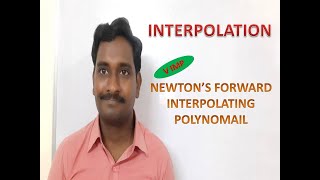 5 NEWTONS FORWARD INTERPOLATING POLYNOMIAL [upl. by Blum]