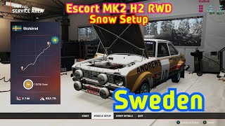 MK 2 Escort H2 RWD  Snow Setup  Sweden  EA WRC [upl. by Aissyla51]