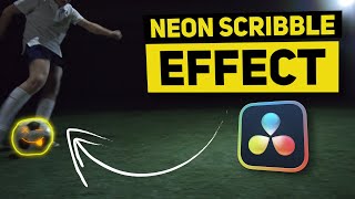 Draw Neon Scribble Effects  DaVinci Resolve 18 Tutorial [upl. by Myrtice]