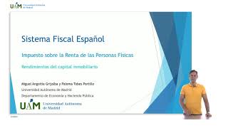 Sistema Fiscal  IRPF  05 Capital Inmobiliario previo a la Ley de Vivienda [upl. by Jarid720]