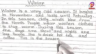 Essay on Winter in English  Paragraph Winter Season  Writing Skill Winter Season [upl. by Hnil]