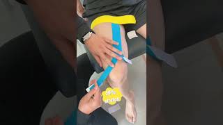 Use kinesiology tape for knee patellar pain lateral knee pain quadriceps pain and thigh pain [upl. by Suirradal]