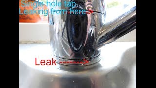 Single hole mixer sink taps leaking at base How to fix it [upl. by Higinbotham]