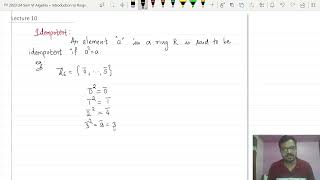 Idempotent element in a ring  Abstract Algebra [upl. by Alexandria]