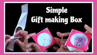 Gift Box Paper Craft ✂️simple craftwork cutting papercrafting paperdisinework cuttingskills [upl. by Graf244]