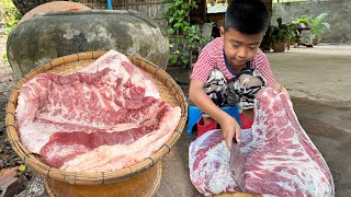 Yummy pork belly cooking with country style  Chef Seyhak [upl. by Anaitsirc810]