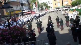 Schützenfest Willich 20150711 Musikparade Aufzug der Musikzüge [upl. by Akel]