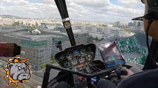 Vol de lhéliport de Paris à Lognes complet en hélicoptère avec ATC  LOW FUEL [upl. by Burton166]