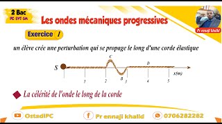 Les ondes mécaniques progressives Exercice 1 [upl. by Trini978]