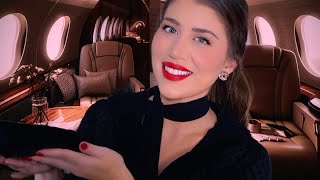 ASMR RP  Luxury Flight Attendant Personal Attention First Class [upl. by Nissie328]