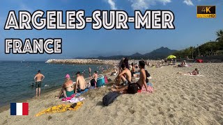 ARGELESSURMER  France  BEACH Tour 4K  July 2023 [upl. by Aigroeg]