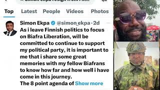 BREAKING SIMON EKPA QUITS FINNISH POLITICS TO FOCUS ON BIAFRA LIBERATION [upl. by Rabaj]