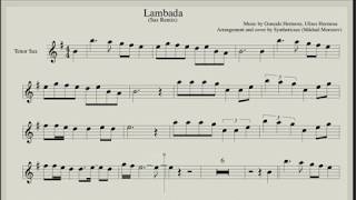 Lambada  Backing Track amp Sheet music for sax Tenor any soprano Saxophone [upl. by Eniowtna704]