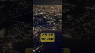 飛行機から大阪の夜景 [upl. by Nylloc605]